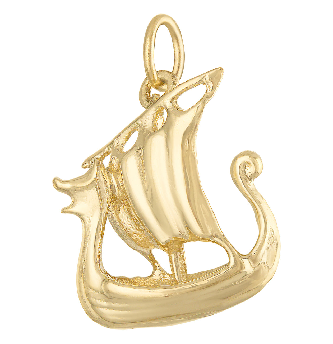 Viking Ship 14K Gold Charm